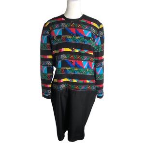 Anne Crimmins for Umi vintage long sleeve knee length dress. Sz 8